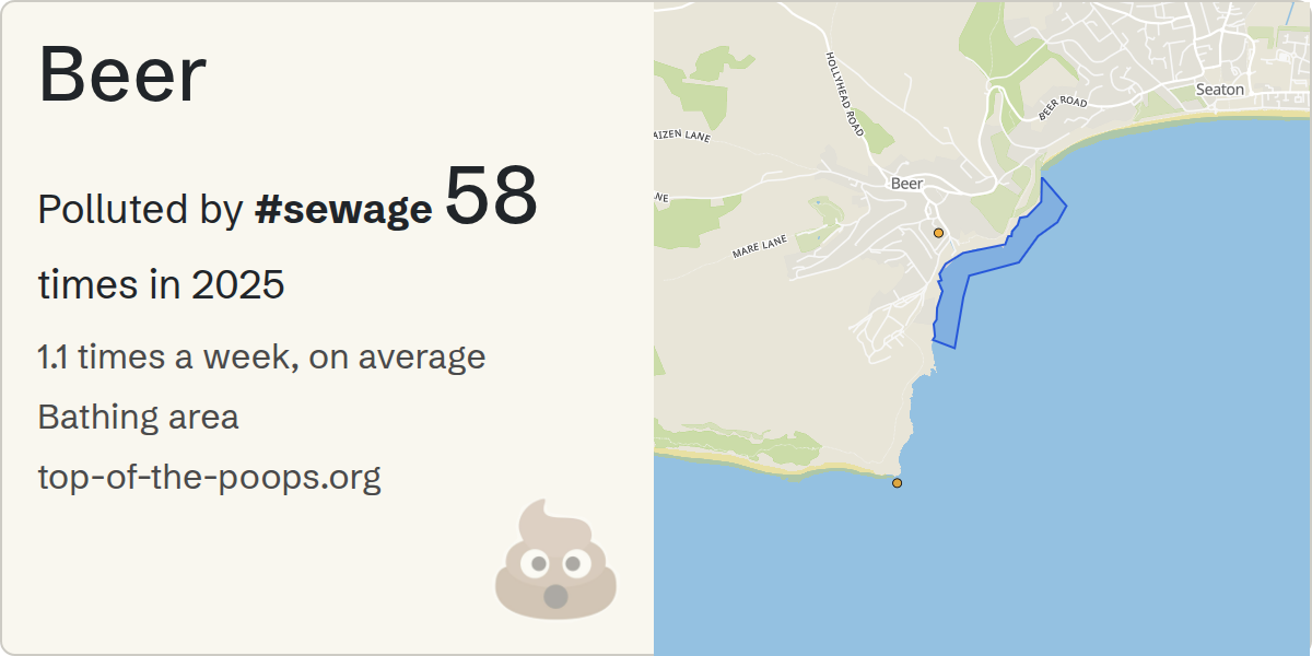 Sewage pollution map of Beer