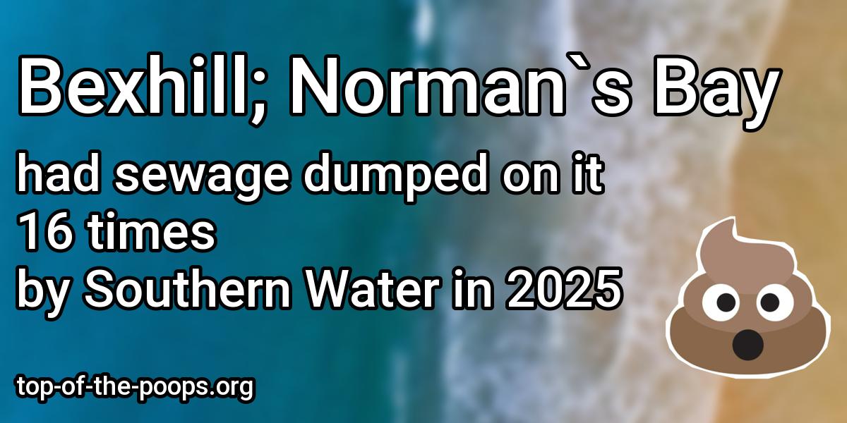 Sewage pollution at Bexhill; Norman`s Bay