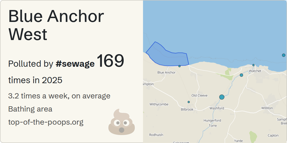 Sewage pollution map of Blue Anchor West