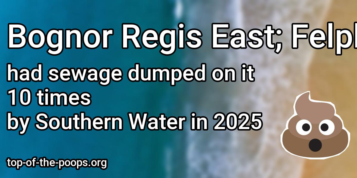 Sewage pollution at Bognor Regis East; Felpham