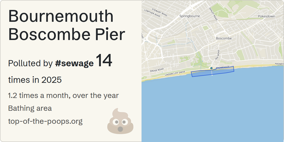 Sewage pollution map of Bournemouth Boscombe Pier