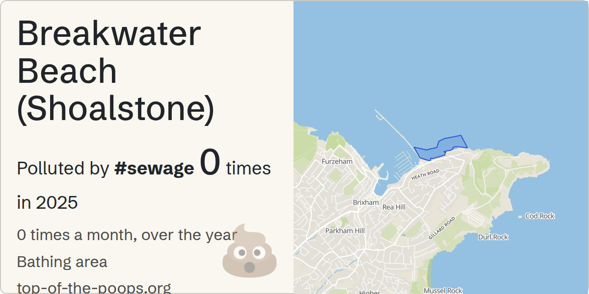 Sewage pollution map of Breakwater Beach (Shoalstone)