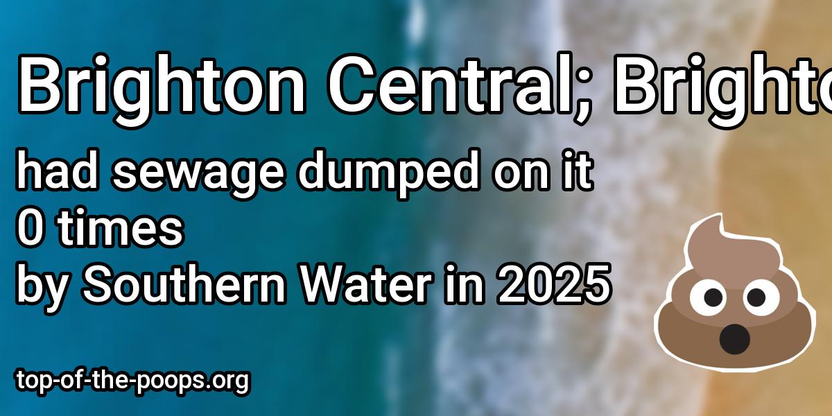 Sewage pollution at Brighton Central; Brighton Kemptown; Hove