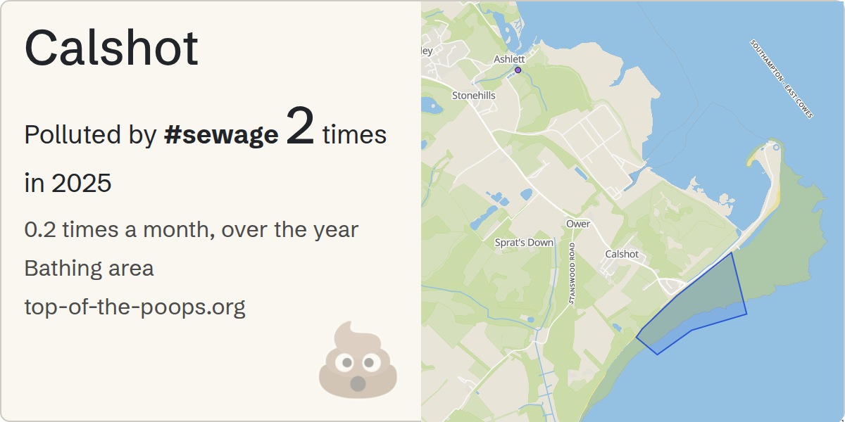 Sewage pollution map of Calshot