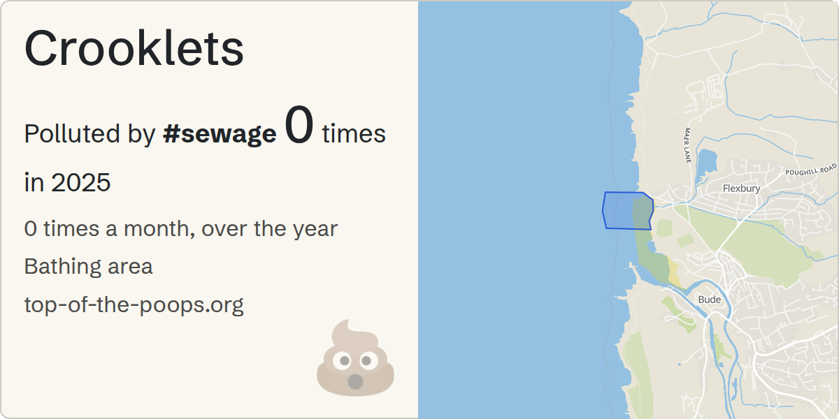 Sewage pollution map of Crooklets