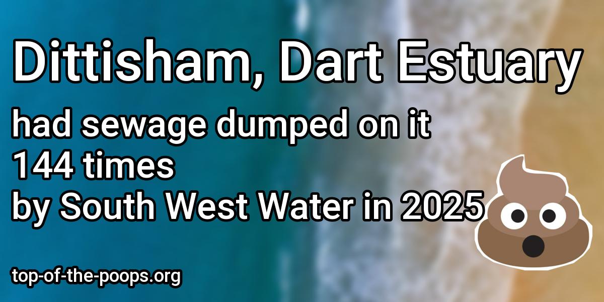 Sewage pollution at Dittisham, Dart Estuary