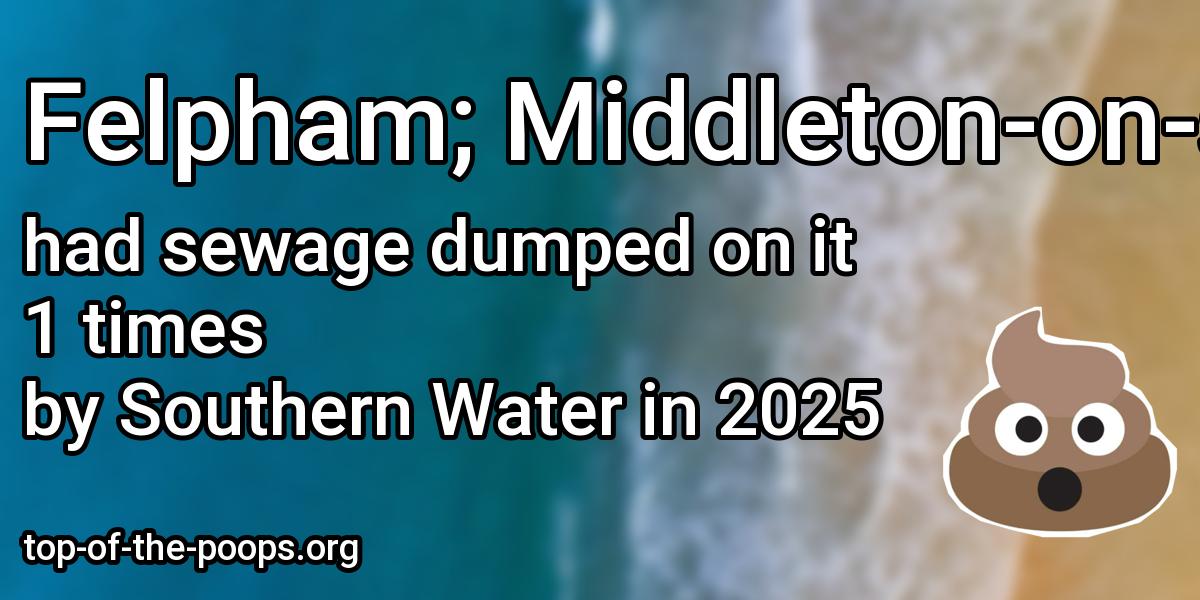 Sewage pollution at Felpham; Middleton-on-sea