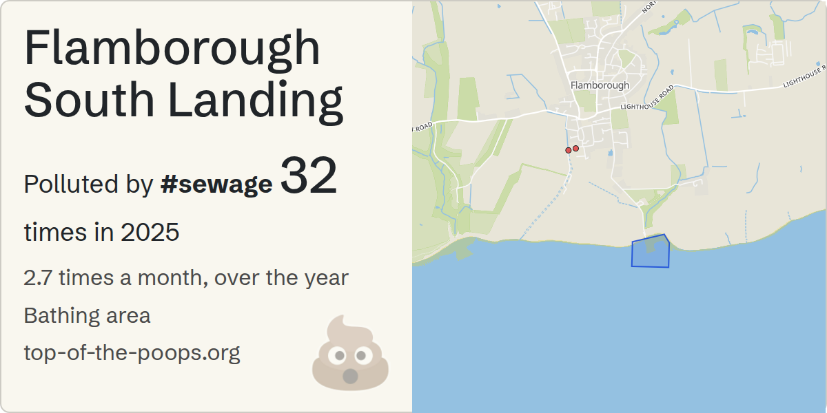 Sewage pollution map of Flamborough South Landing