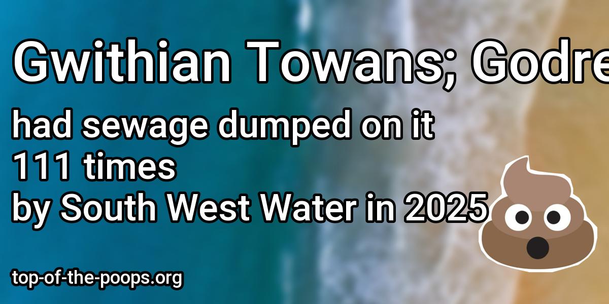 Sewage pollution at Gwithian Towans; Godrevy Towans