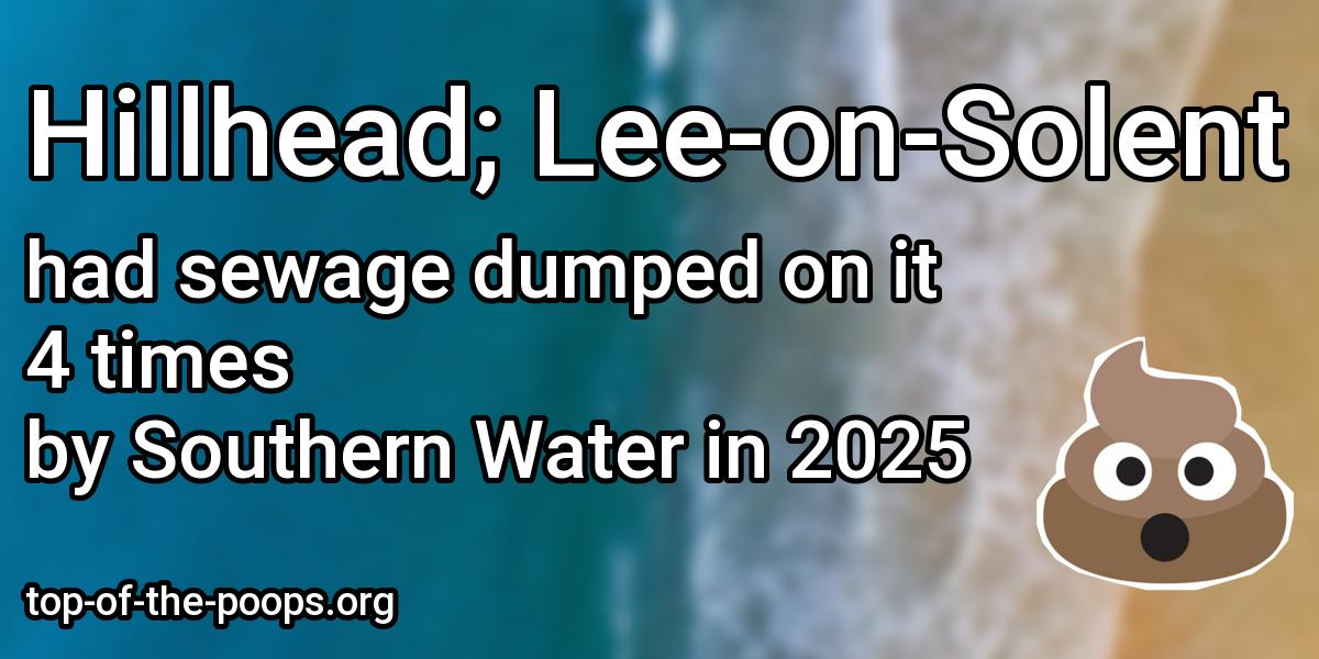 Sewage pollution at Hillhead; Lee-on-Solent
