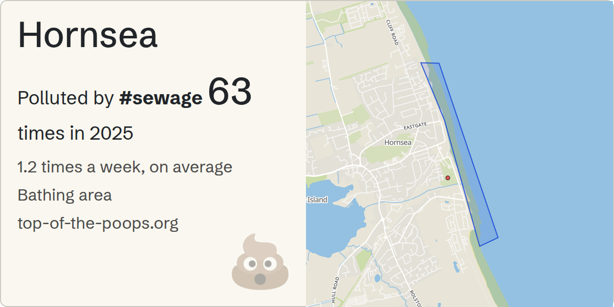 Sewage pollution map of Hornsea