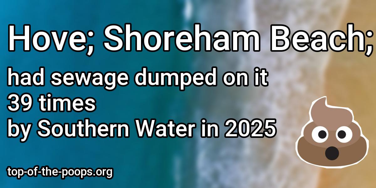 Sewage pollution at Hove; Shoreham Beach; Southwick