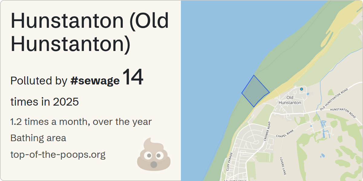 Sewage pollution map of Hunstanton (Old Hunstanton)
