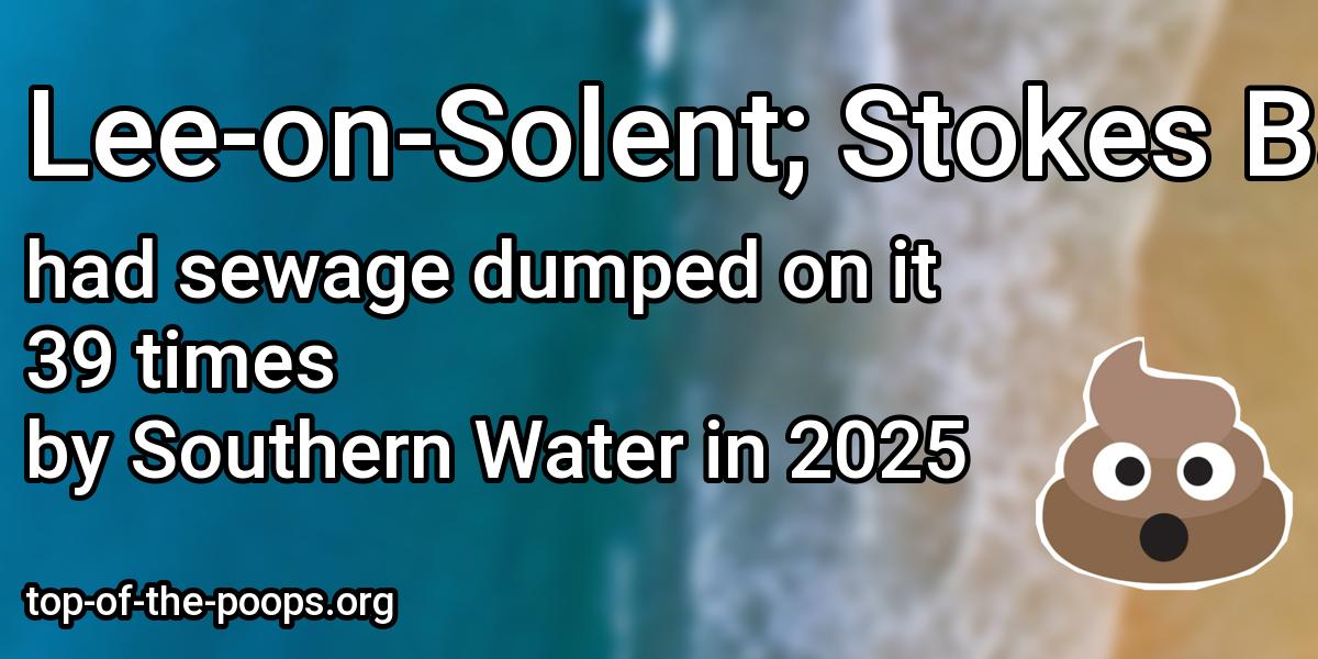 Sewage pollution at Lee-on-Solent; Stokes Bay