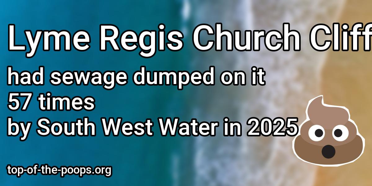 Sewage pollution at Lyme Regis Church Cliff Beach