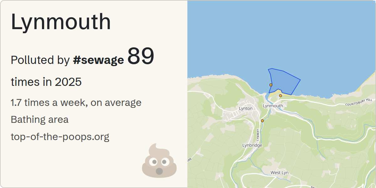 Sewage pollution map of Lynmouth