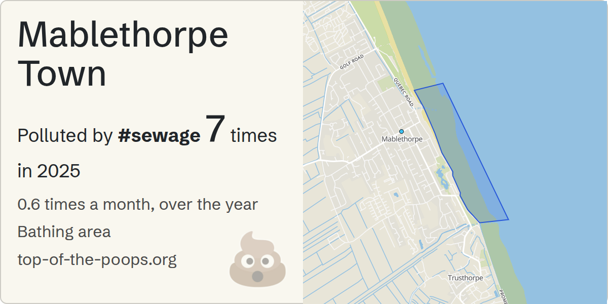 Sewage pollution map of Mablethorpe Town