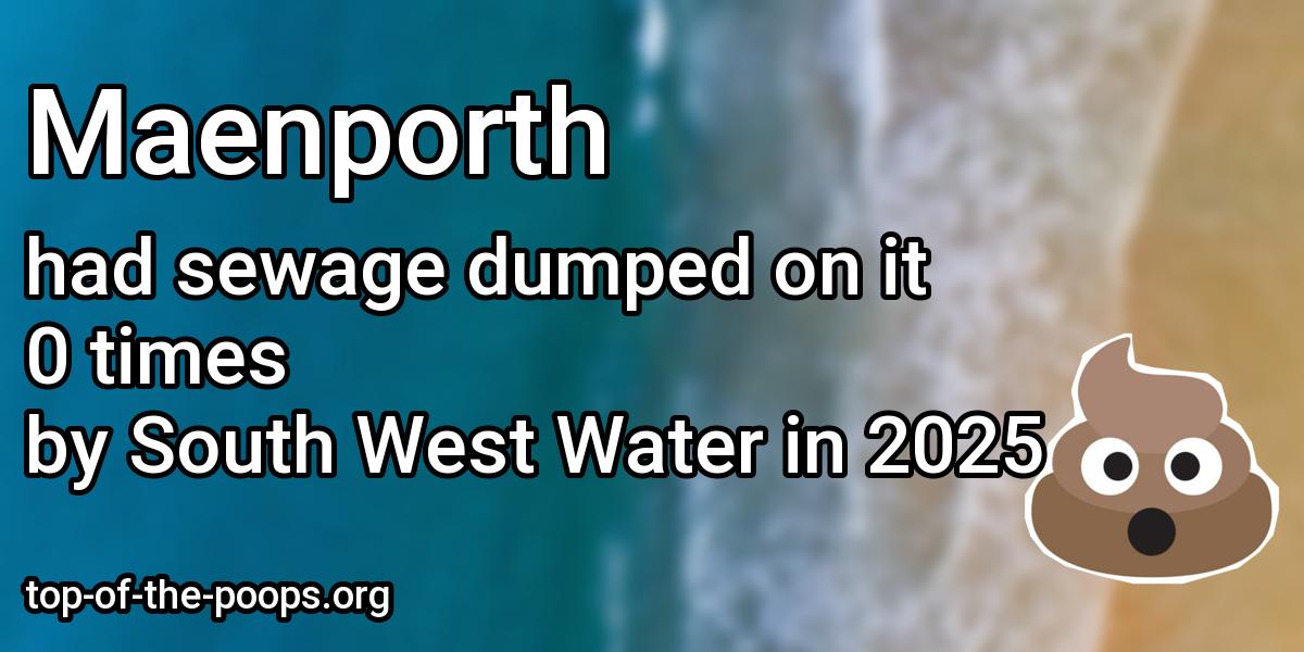 Sewage pollution at Maenporth