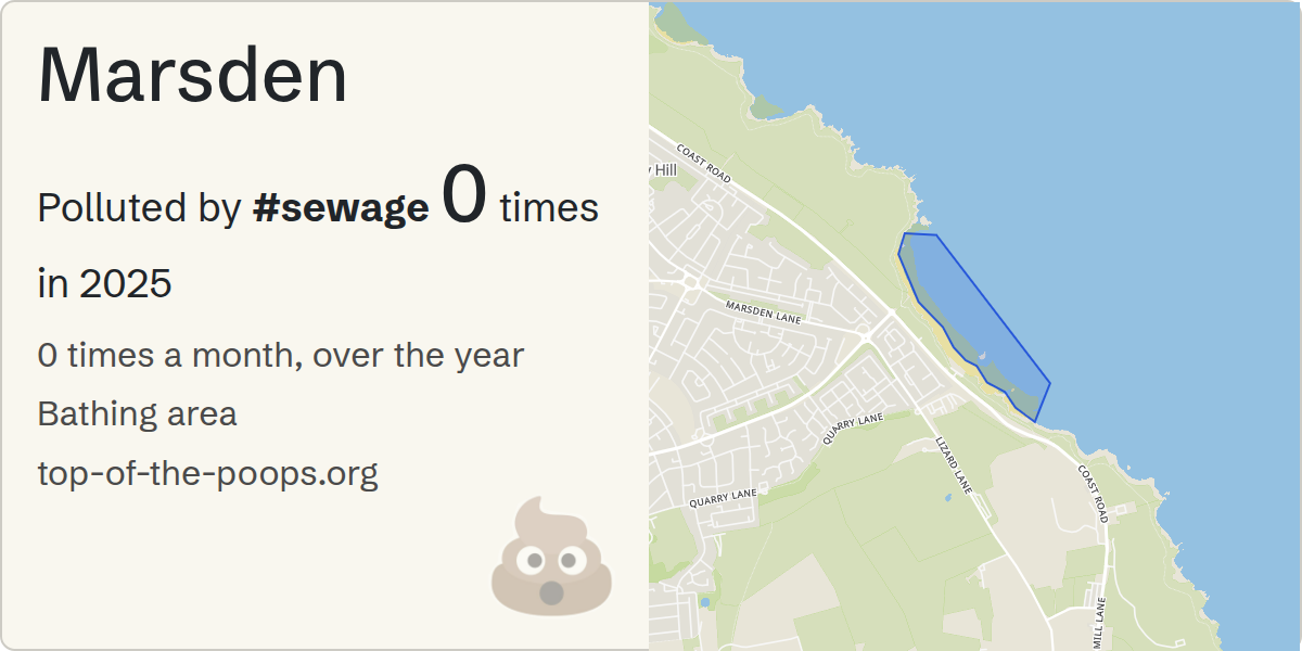 Sewage pollution map of Marsden