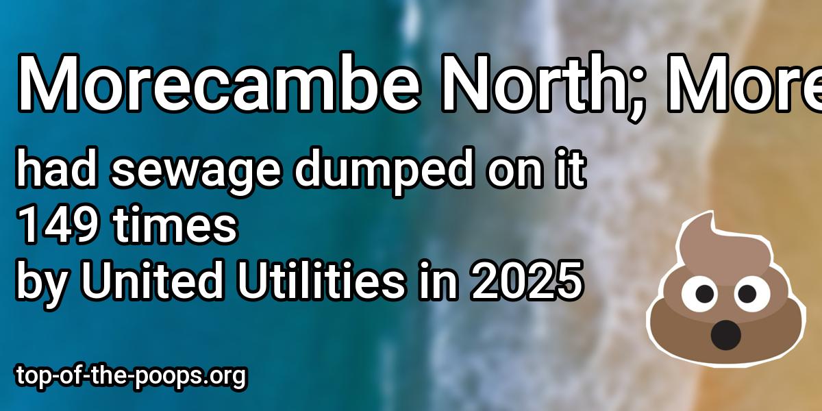 Sewage pollution at Morecambe North; Morecambe South
