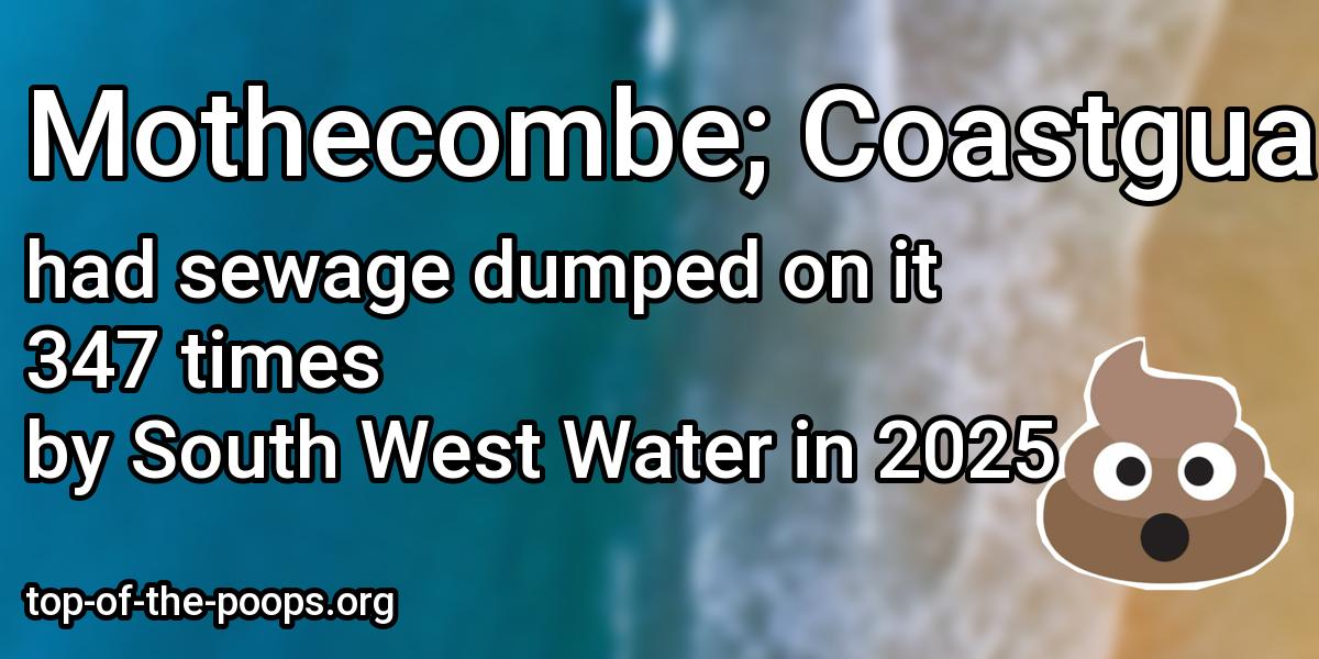 Sewage pollution at Mothecombe; Coastguards Beach, Erme Estuary