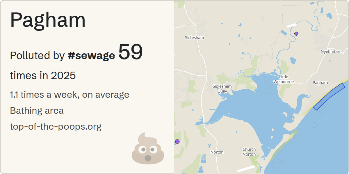 Sewage pollution map of Pagham
