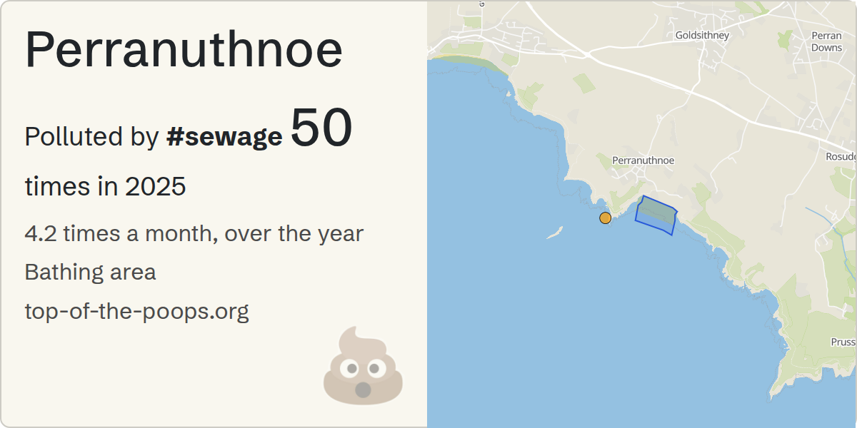 Sewage pollution map of Perranuthnoe