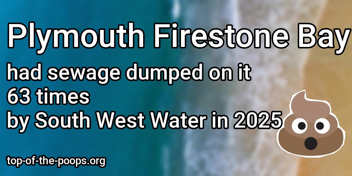 Sewage pollution at Plymouth Firestone Bay