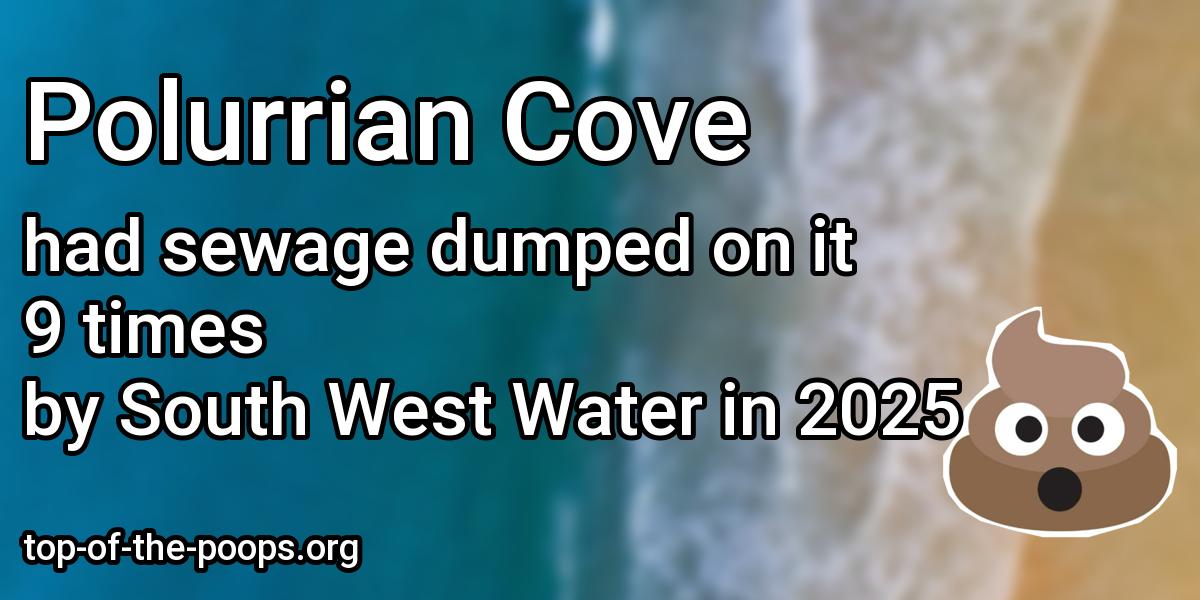 Sewage pollution at Polurrian Cove