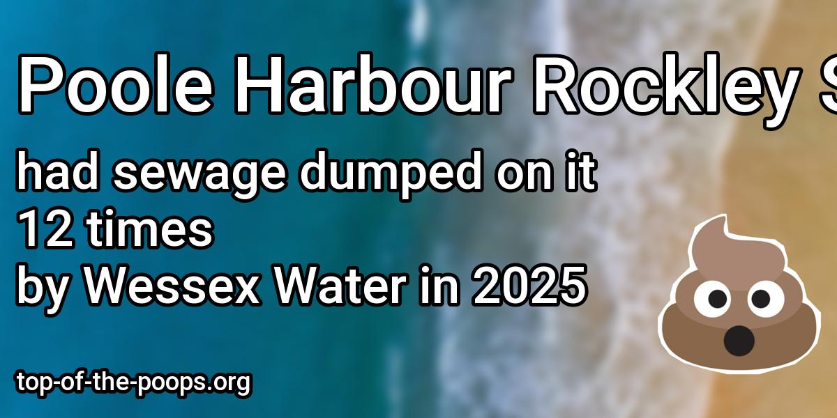 Sewage pollution at Poole Harbour Rockley Sands; Poole Harbour Lake