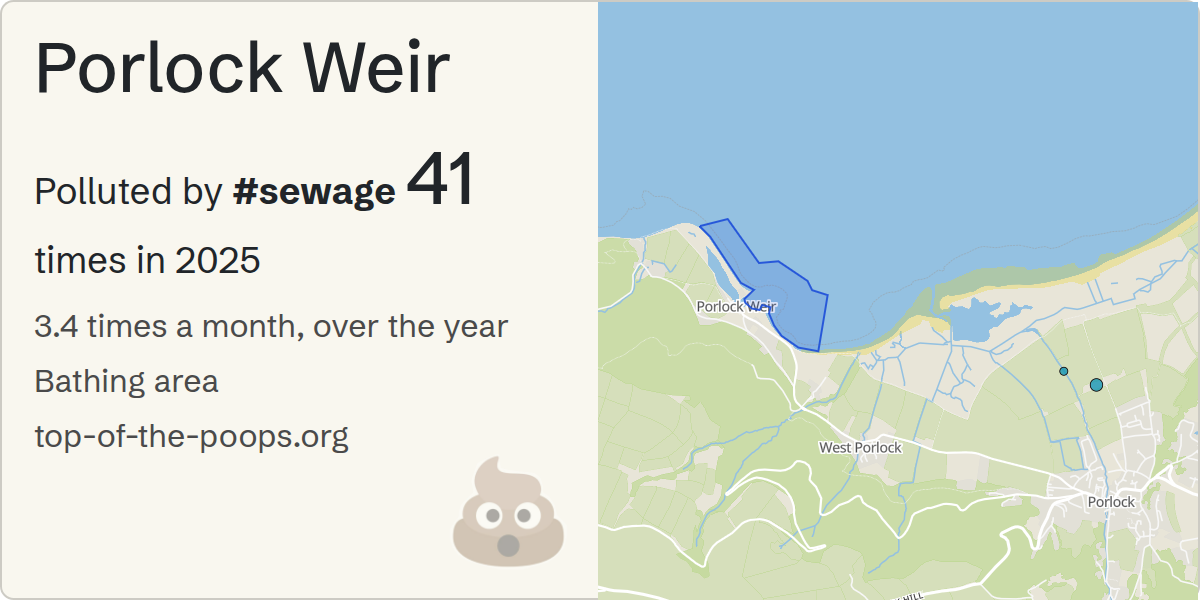 Sewage pollution map of Porlock Weir