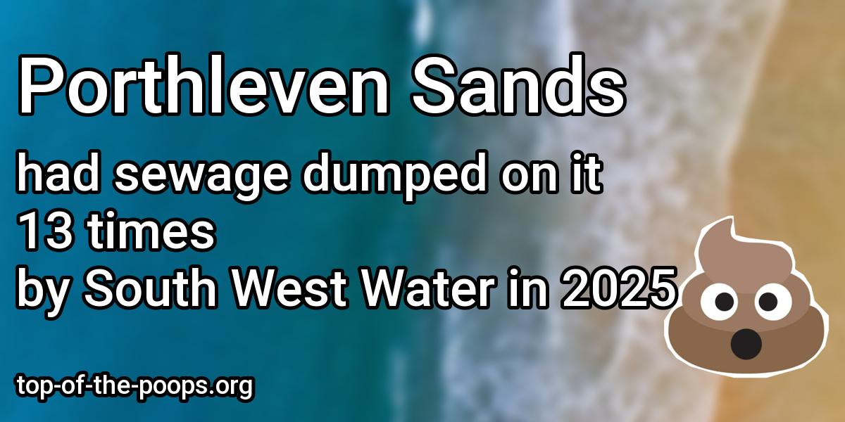 Sewage pollution at Porthleven Sands