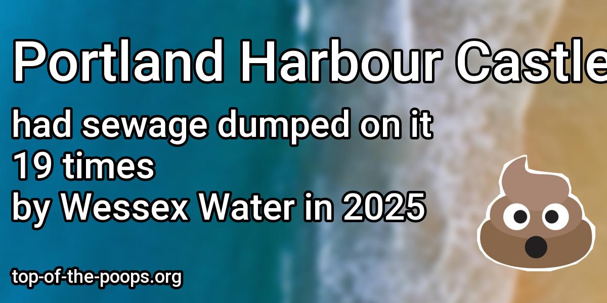 Sewage pollution at Portland Harbour Castle Cove; Portland Harbour Sandsfoot Castle