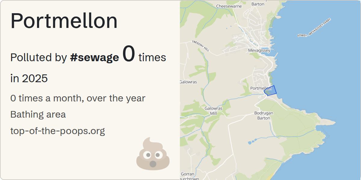 Sewage pollution map of Portmellon