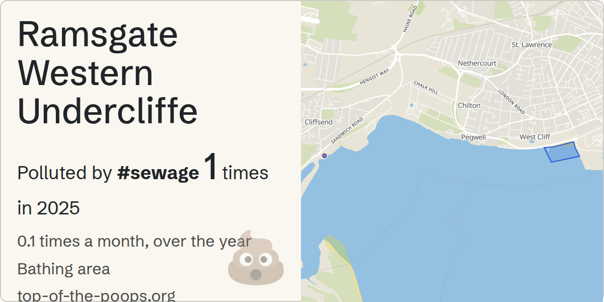 Sewage pollution map of Ramsgate Western Undercliffe