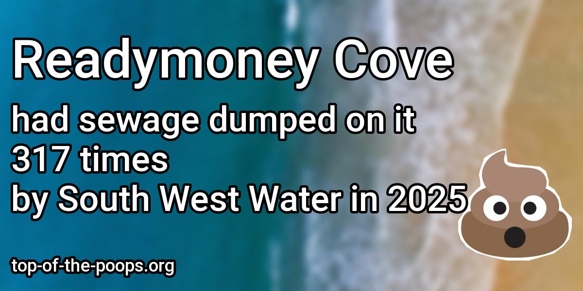 Sewage pollution at Readymoney Cove