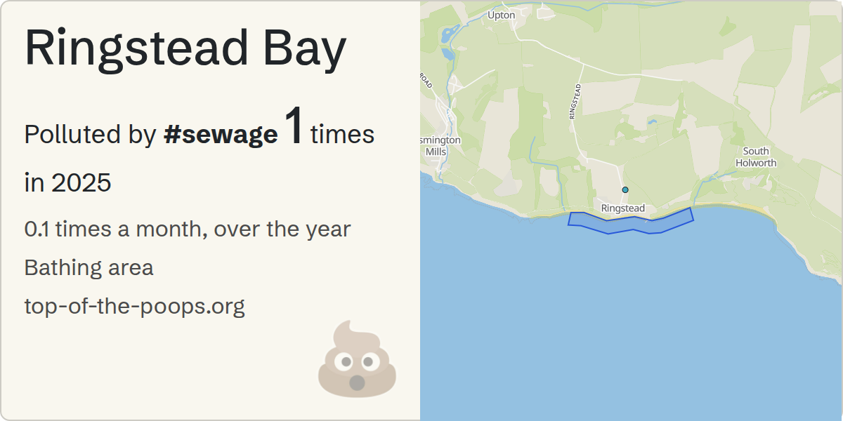 Sewage pollution map of Ringstead Bay