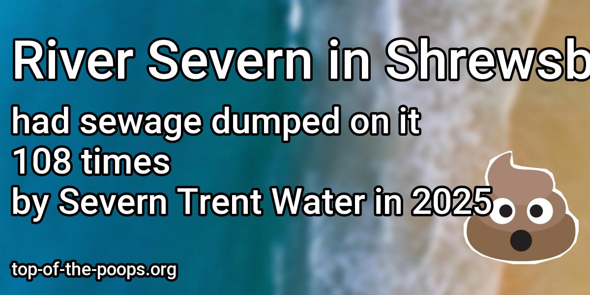 Sewage pollution at River Severn in Shrewsbury