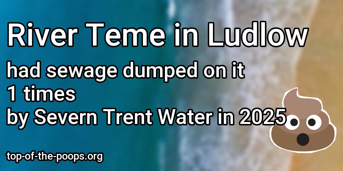 Sewage pollution at River Teme in Ludlow