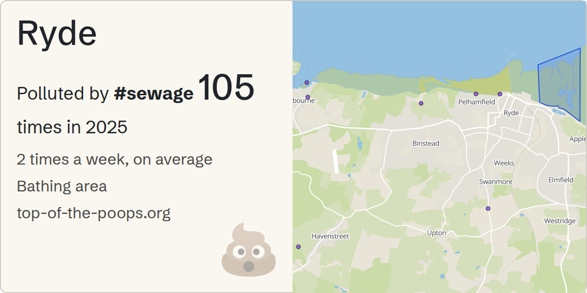 Sewage pollution map of Ryde