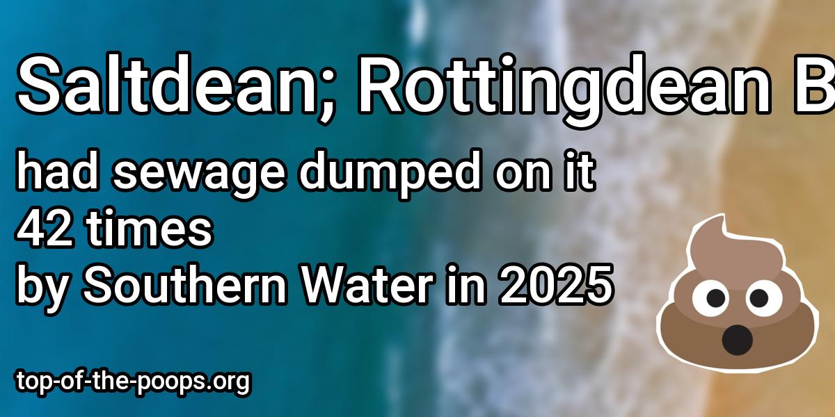 Sewage pollution at Saltdean; Rottingdean Beach; Seaford
