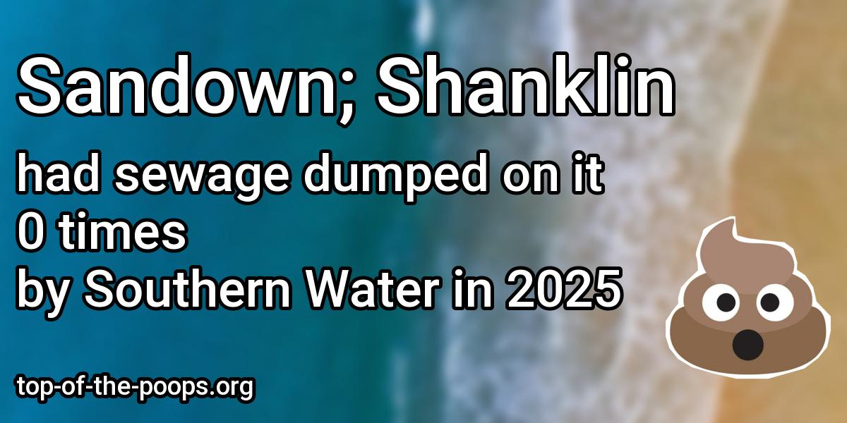 Sewage pollution at Sandown; Shanklin