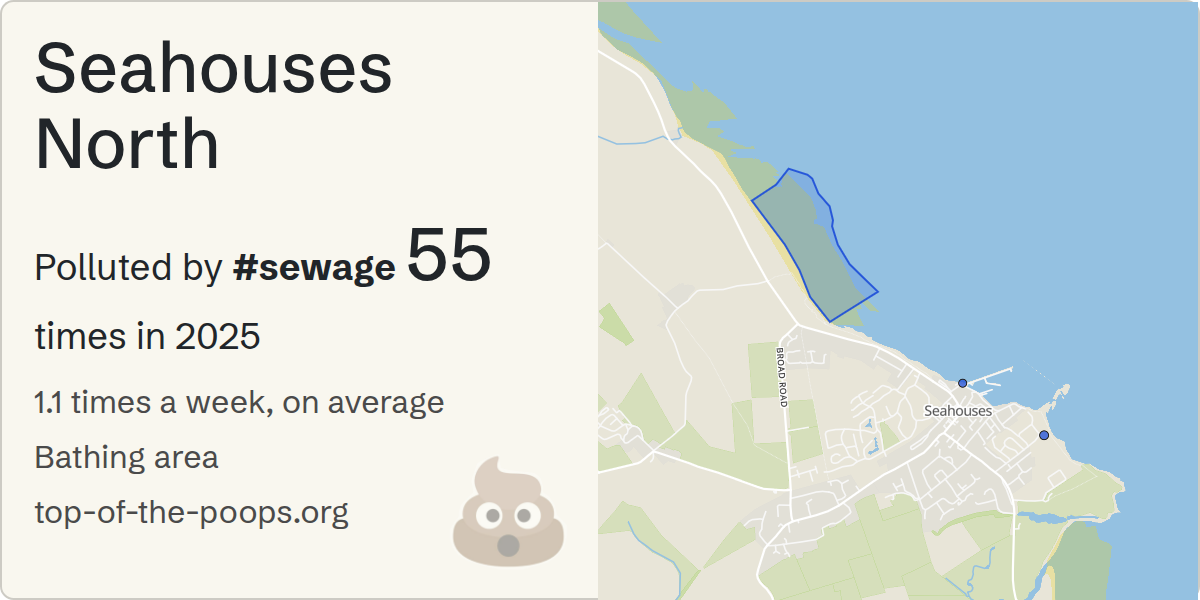 Sewage pollution map of Seahouses North
