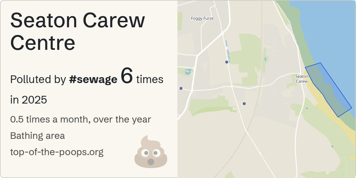 Sewage pollution map of Seaton Carew Centre