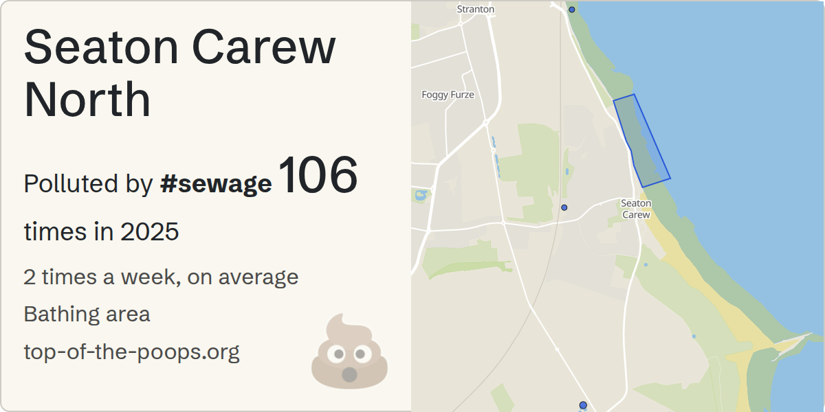 Sewage pollution map of Seaton Carew North