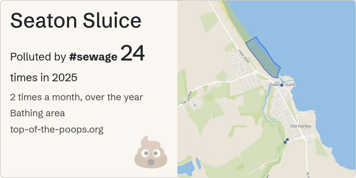 Sewage pollution map of Seaton Sluice