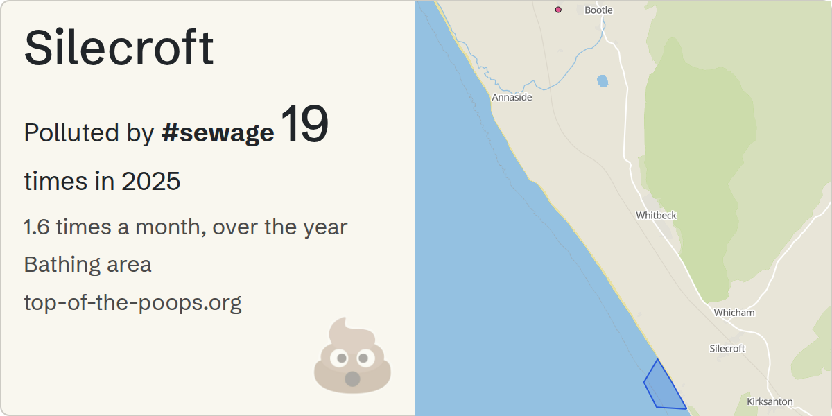 Sewage pollution map of Silecroft