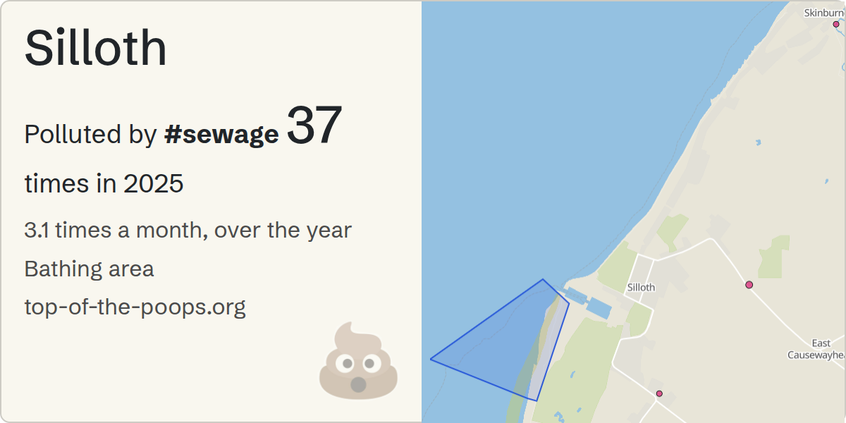 Sewage pollution map of Silloth