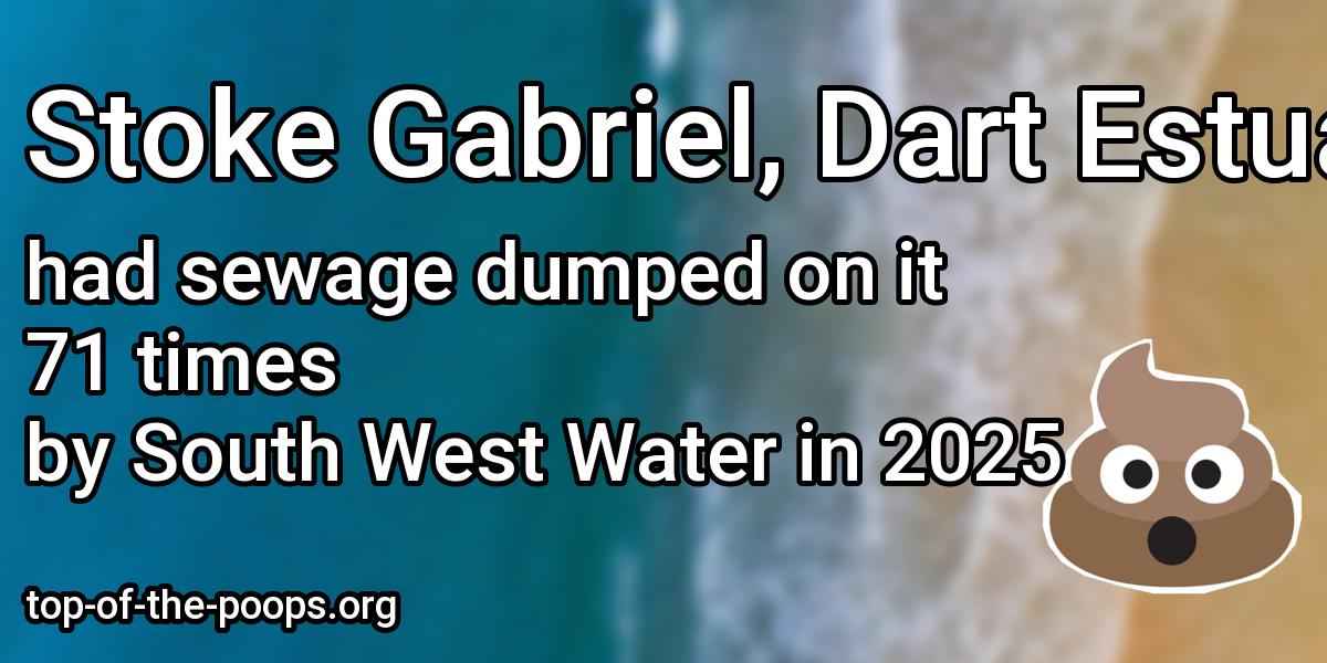 Sewage pollution at Stoke Gabriel, Dart Estuary