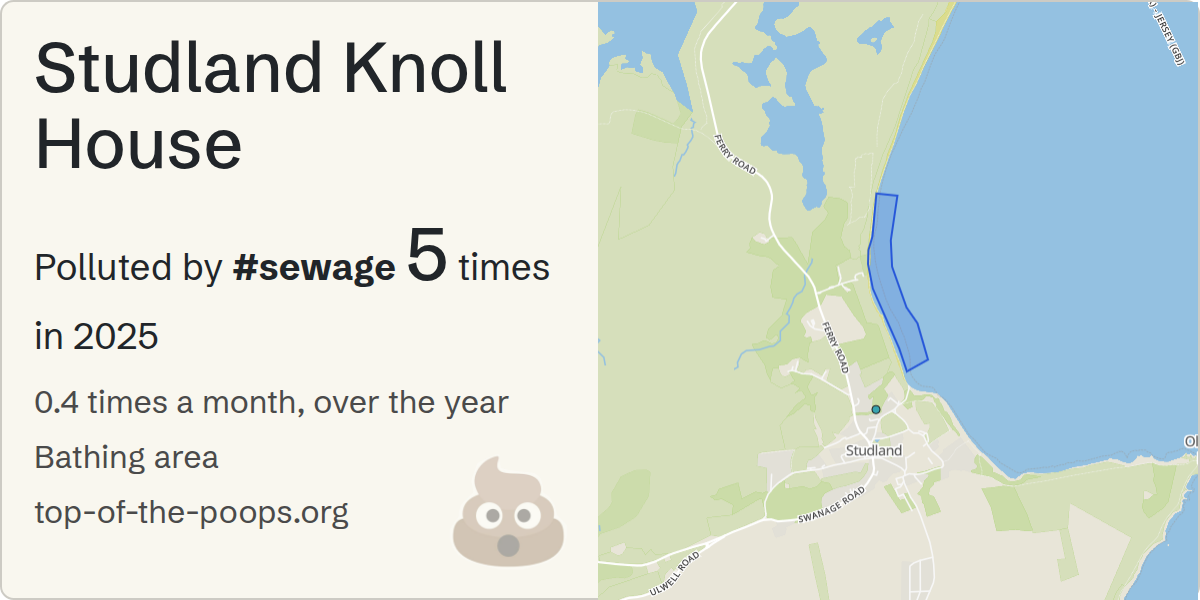 Sewage pollution map of Studland Knoll House